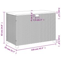 vidaXL Dynbox svart 110x55x63 cm konstrotting akaciaträ - Bild 11