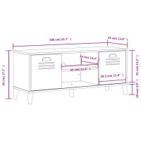 vidaXL Skobänk VIKEN svart 106x35x45 cm massiv furu - Bild 10