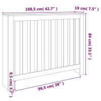 vidaXL Elementskydd vaxbrun 108,5x19x84 cm massiv furu - Bild 10