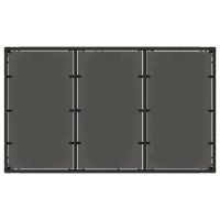 vidaXL Trädgårdsbord med glasskiva svart 150x90x75 cm konstrotting - Bild 7