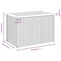 vidaXL Trädgårdsbord 2 st svart 55x34x37cm konstrotting massivt trä - Bild 11