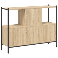 vidaXL Bokhylla sonoma-ek 102x28x77,5 cm konstruerat trä - Bild 7