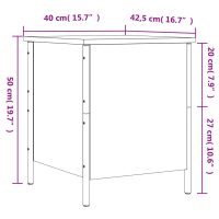 vidaXL Förvaringsbänk sonoma-ek 40x42,5x50 cm konstruerat trä - Bild 12