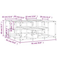 vidaXL Soffbord brun ek 91x91x40 cm konstruerat trä - Bild 10