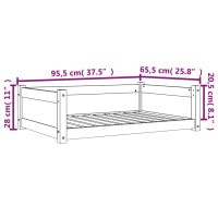 vidaXL Hundbädd vaxbrun 95,5x65,5x28 cm massiv furu - Bild 10