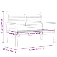 vidaXL Loungegrupp 3 delar massivt akaciaträ - Bild 10