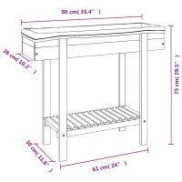 vidaXL Odlingslåda upphöjd 90x30x75 cm massivt akaciaträ - Bild 9