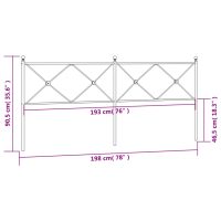 vidaXL Huvudgavel metall vit 193 cm - Bild 6