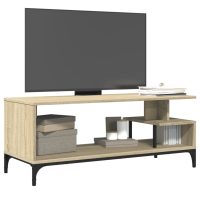 vidaXL Tv-bänk sonoma-ek 102x40x41 cm trä pulverlackerat stål - Bild 4