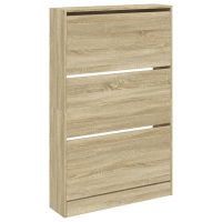 vidaXL Skohylla sonoma-ek 80x21x125,5 cm konstruerat trä - Bild 4