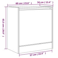 vidaXL Skohylla svart 60x34x63,5 cm konstruerat trä - Bild 9