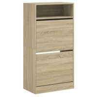 vidaXL Skohylla sonoma-ek 60x34x116 cm konstruerat trä - Bild 4