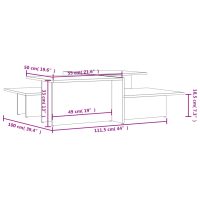 VidaXL Coffee Tables 2 pcs Svart Konstruerat Trä - Bild 8