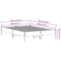 vidaXL Sängram vit 160x200 cm massiv furu - Bild 9