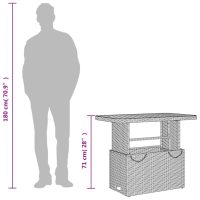 vidaXL Trädgårdsbord svart 90x55x71 cm konstrotting och akaciaträ - Bild 12