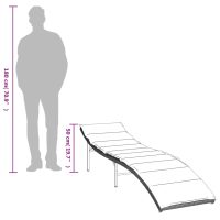 vidaXL Solsängar 2 st med bord ljusgrå konstrotting - Bild 10