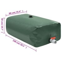 vidaXL Vattentank med kran vikbar 670 L PVC - Bild 7