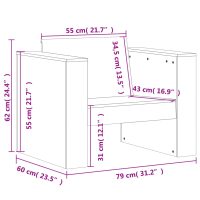 vidaXL Trädgårdsfåtölj 79x60x62 cm massivt douglasträ - Bild 9