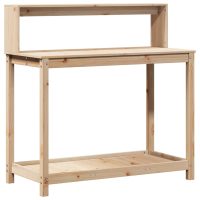 vidaXL Växtbord med hylla 108x50x109,5 cm massiv furu - Bild 2