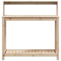 vidaXL Växtbord med hylla 108x50x109,5 cm massiv furu - Bild 5