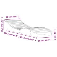 vidaXL Solsäng vit 205x60x31,5 cm massiv furu - Bild 9