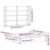 vidaXL Sandlåda med Lock vit 111x111x19,5 cm massiv furu - Bild 10