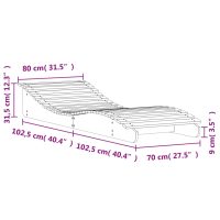 vidaXL Solsäng vaxbrun 205x80x31,5 cm massiv furu - Bild 9