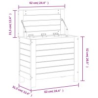 vidaXL Trädgårdspall vaxbrun 62x31,5x52 cm massiv furu - Bild 10