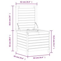 vidaXL Trädgårdspall 62x63,5x53,5 cm massiv furu - Bild 10