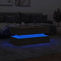 vidaXL Soffbord med LED sonoma-ek 90x50x40 cm - Bild 5