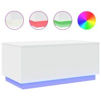 vidaXL Soffbord med LED vit 90x50x40 cm - Bild 2