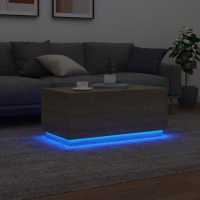 vidaXL Soffbord med LED sonoma-ek 90x50x40 cm - Bild 5