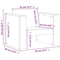 vidaXL Loungegrupp 2 delar massiv furu - Bild 10