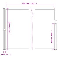 vidaXL Indragbar sidomarkis gräddvit 160x300 cm - Bild 10