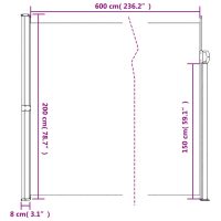 vidaXL Infällbar sidomarkis blå 200x600 cm - Bild 10