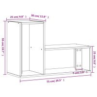 vidaXL TV-skåp 2 st svart 75x30x50 cm konstruerat trä - Bild 12