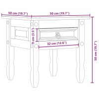 vidaXL Sidobord Corona 50x50x50 cm massiv furu - Bild 9