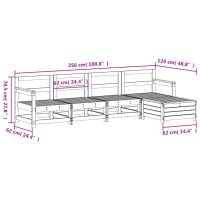vidaXL Soffgrupp för trädgården 5 delar impregnerad furu - Bild 9