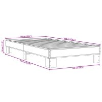 vidaXL Sängram sonoma-ek 100x200 cm konstrueradt trä och metall - Bild 9