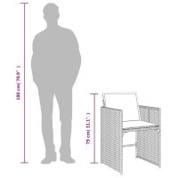 vidaXL Trädgårdsstolar med dynor 4 st svart konstrotting - Bild 11