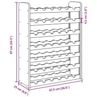 vidaXL Vinställ 67,5x25x87 cm massiv furu - Bild 9