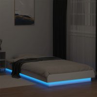 vidaXL Sängram med LEDs vit 100x200 cm konstruerad trä - Bild 3