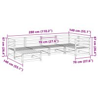 vidaXL Soffgrupp med dynor 6 delar impregnerad furu - Bild 11