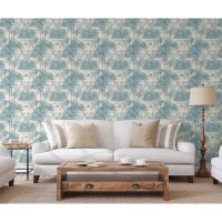 DUTCH WALLCOVERINGS Tapet Tropical beige och ljusblå - Bild 4