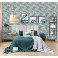 DUTCH WALLCOVERINGS Tapet Tropical beige och ljusblå - Bild 6