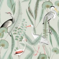 DUTCH WALLCOVERINGS Tapet Flamingo mintgrön - Bild 2