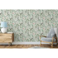 DUTCH WALLCOVERINGS Tapet Flamingo mintgrön - Bild 3