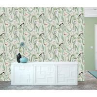 DUTCH WALLCOVERINGS Tapet Flamingo mintgrön - Bild 8