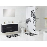 RIDDER Badmatta Zebra 54x54 cm vit och svart - Bild 2