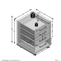 FMD Hurts 48x49,5x65,5 cm vit - Bild 6